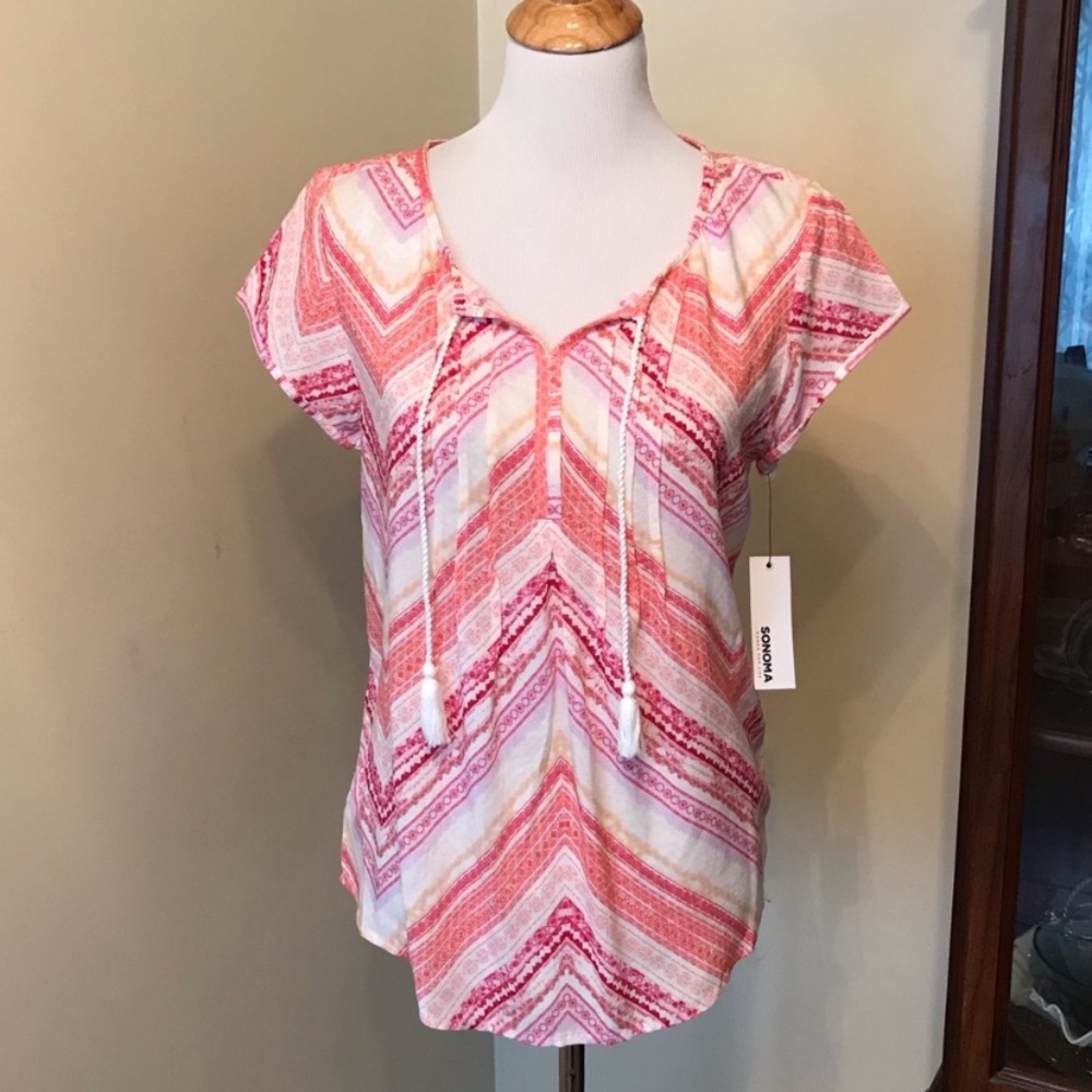 Sonoma chevron top SZ S